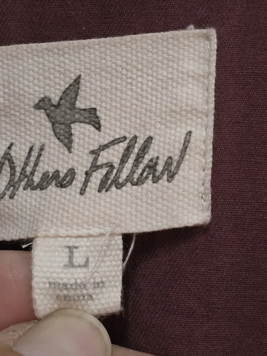 Others Follow Women's Canvas Jacket Maroon Hoodie Knit Sweater Sleeves GUC - Picture 4 of 8